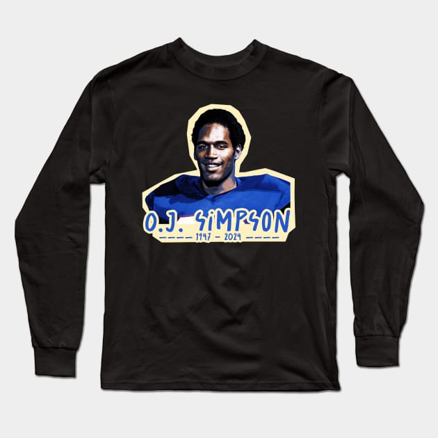 oj simpson 1947 - 2024 Long Sleeve T-Shirt by Colana Studio